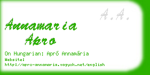 annamaria apro business card