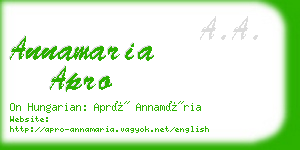 annamaria apro business card